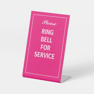Please ring bell for service pedestal sign