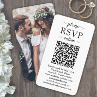Please RSVP Online Wedding Website QR Code Photo