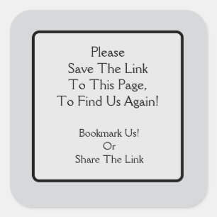 Please Save a Link Square Sticker