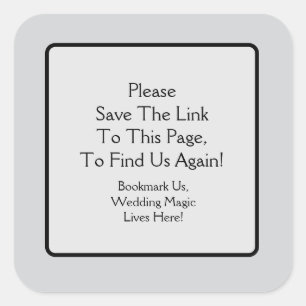 Please Save a Link Square Sticker