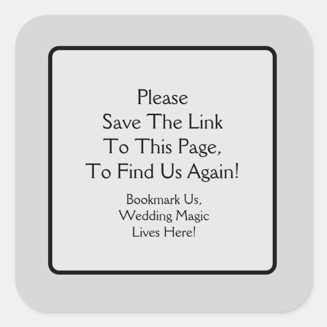 Please Save a Link Square Sticker (Front)