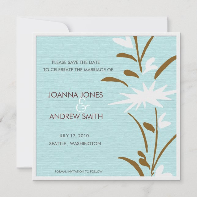 Please Save the date -floral (Front)