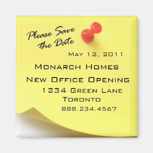 Please Save the Date Post It Magnet