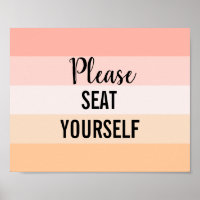 Please seat yourself funny bathroom quote