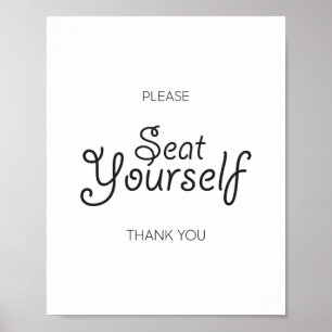 Please Seat Yourself Poster