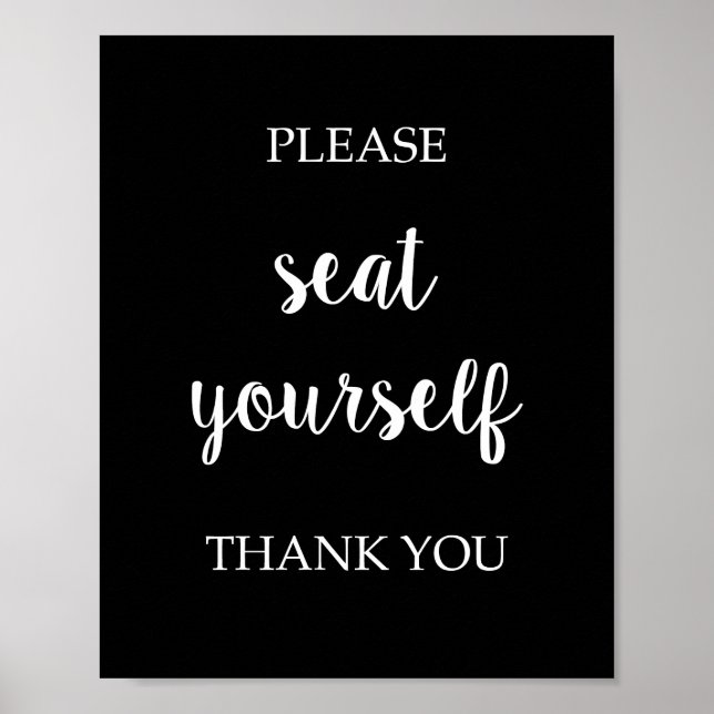 Please Seat Yourself Poster (Front)