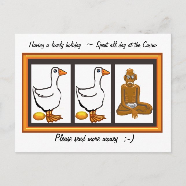 Please send money postcard (Front)