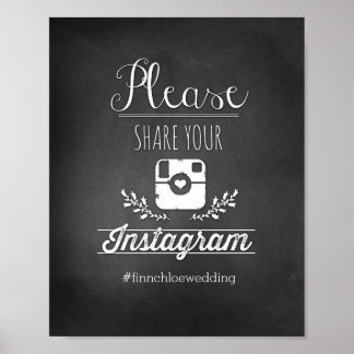 Please Share Your Instagram 8x10 Poster