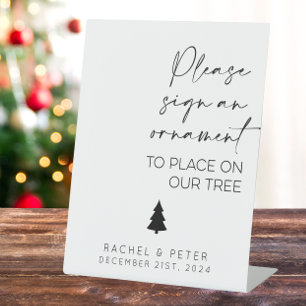Please Sign An Ornament Winter Wedding Sign