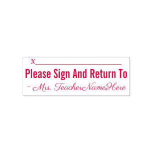 "Please Sign And Return To" + Custom Name Self-inking Stamp