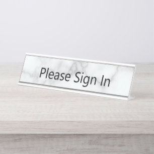 Please Sign In Faux White Marble