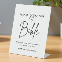 Please Sign Our Bible Wedding Guestbook Sign