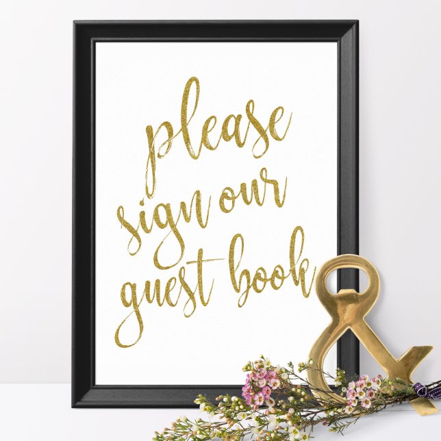 Please Sign our Guest Book 8x10 Wedding Sign (Creator Uploaded)