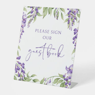 Please Sign Our Guest Book Floral Script Wedding