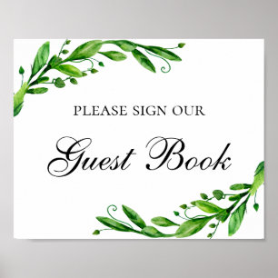 Please sign our guest book print. Summer wedding