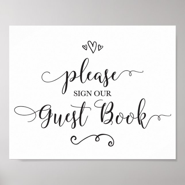 Please Sign Our Guest Book Wedding Sign (Front)