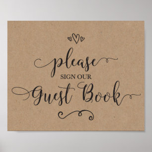 Please Sign Our Guest Book Wedding Sign