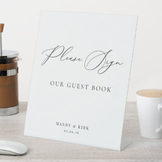 Please Sign Our Guest Book Wedding Sign Minimalist