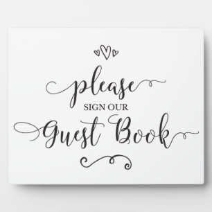 Please Sign Our Guest Book Wedding Sign Plaque