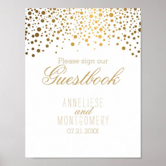 Please Sign Our Guestbook Sign -  White (Front)