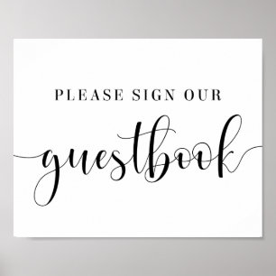 Please Sign Our Guestbook Wedding Poster