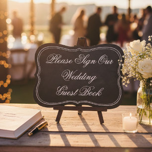 Please Sign Our Wedding Guest Book Chalkboard Sign