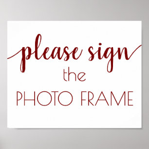 Please Sign the Photo Frame   Script Poster