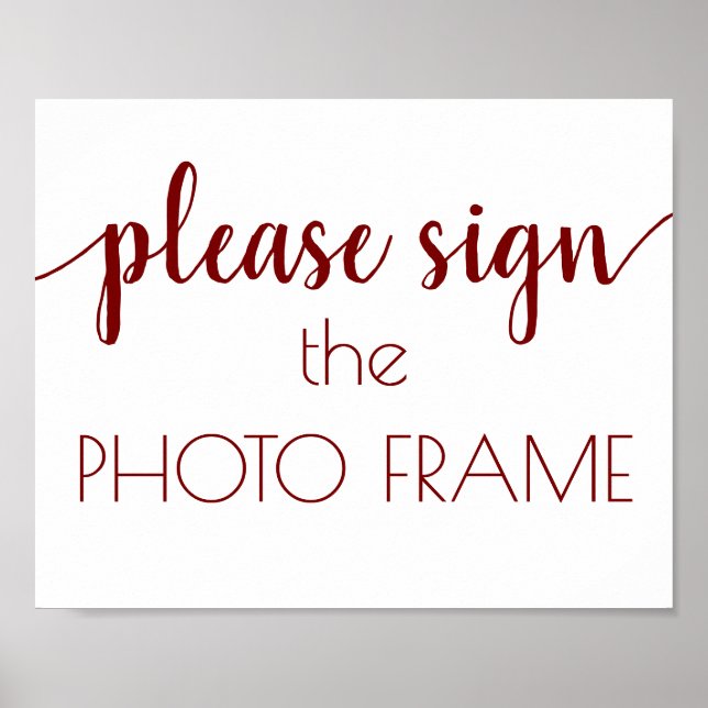 Please Sign the Photo Frame | Script Poster (Front)