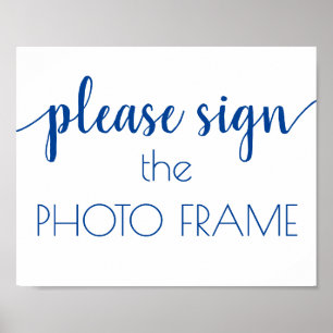Please Sign the Photo Frame Script Poster
