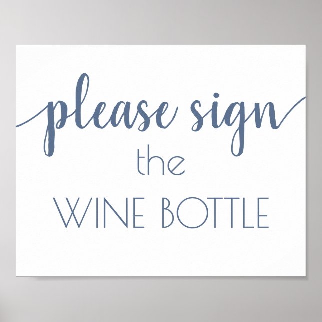 Please Sign the Wine Bottle | Script Poster (Front)