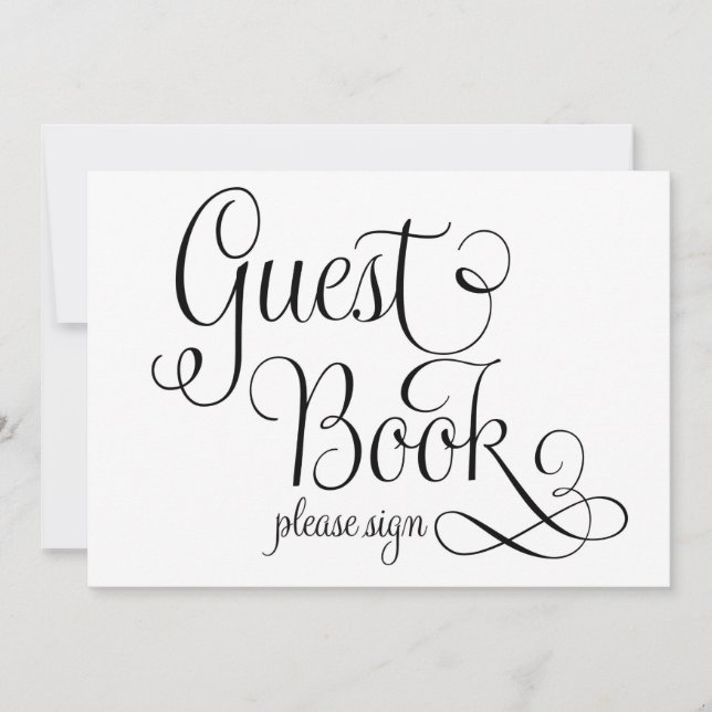 Please Sign Wedding Sign, Invitation (Front)