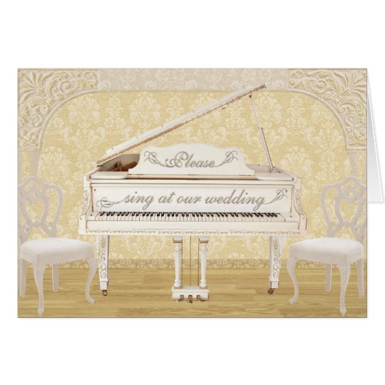 Please Sing at our Wedding Card
