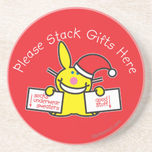 Please Stack Gifts Here Coaster