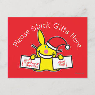 Please Stack Gifts Here Postcard