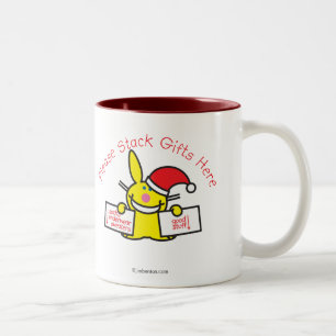 Please Stack Gifts Here Two-Tone Coffee Mug