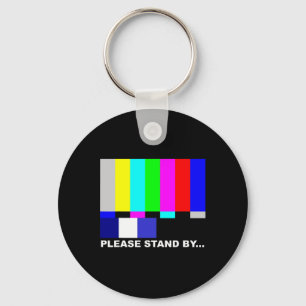 Please Stand By Television Tv Test Pattern Hallowe Key Ring
