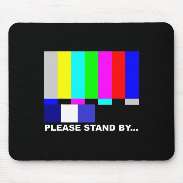 Please Stand By Television Tv Test Pattern Hallowe Mouse Mat (Front)