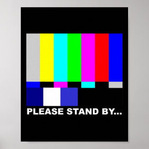 Please Stand By Television Tv Test Pattern Hallowe Poster