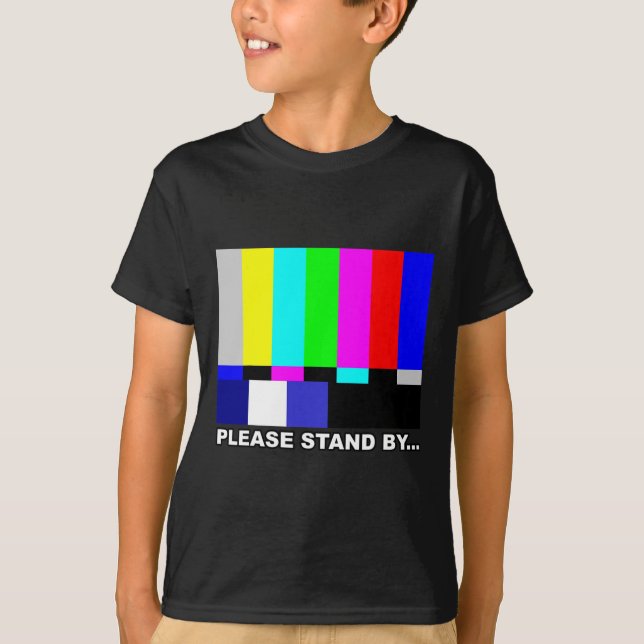Please Stand By Television Tv Test Pattern Hallowe T-Shirt (Front)