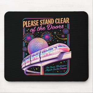 Please stand clear of the doors monorail art Pleas Mouse Mat