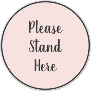 Please stand here blush pink black custom floor