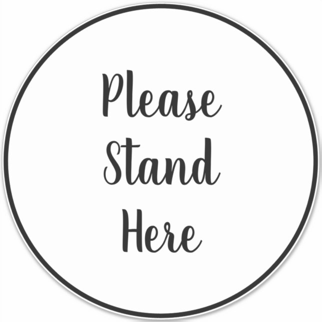 Please stand here script Large Floor Circle  (Front)