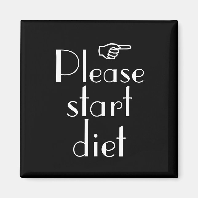 Please Start Diet fridge magnet template (Front)