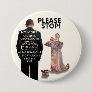 Please Stop! 7.5 Cm Round Badge
