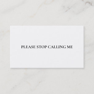 Please Stop Talking Introvert to Extrovert Funny Business Card