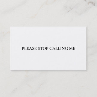 Please Stop Talking Introvert to Extrovert Funny Business Card