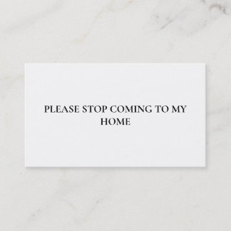 Please Stop Talking Introvert to Extrovert Funny Business Card