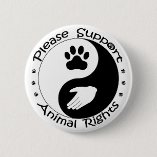 Please Support Animal Rights Button