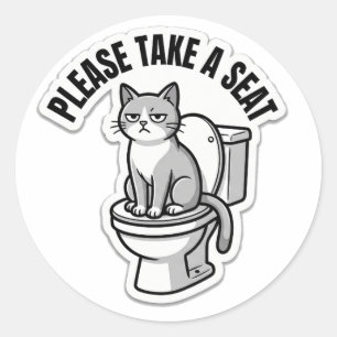 Please take a seat toilet sticker
