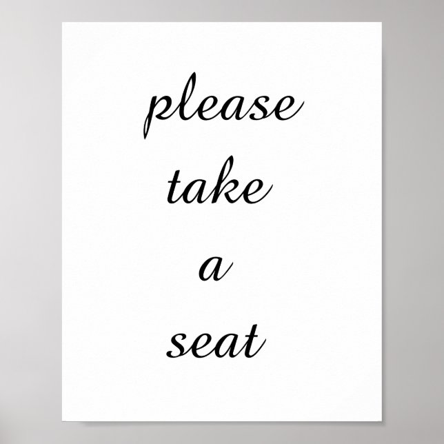 please take a seat Word For Bathroom | Bathroom Wa Poster (Front)